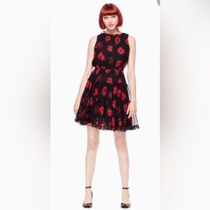 Kate Spade Poppy Chiffon Mini Dress